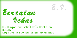 bertalan vekas business card